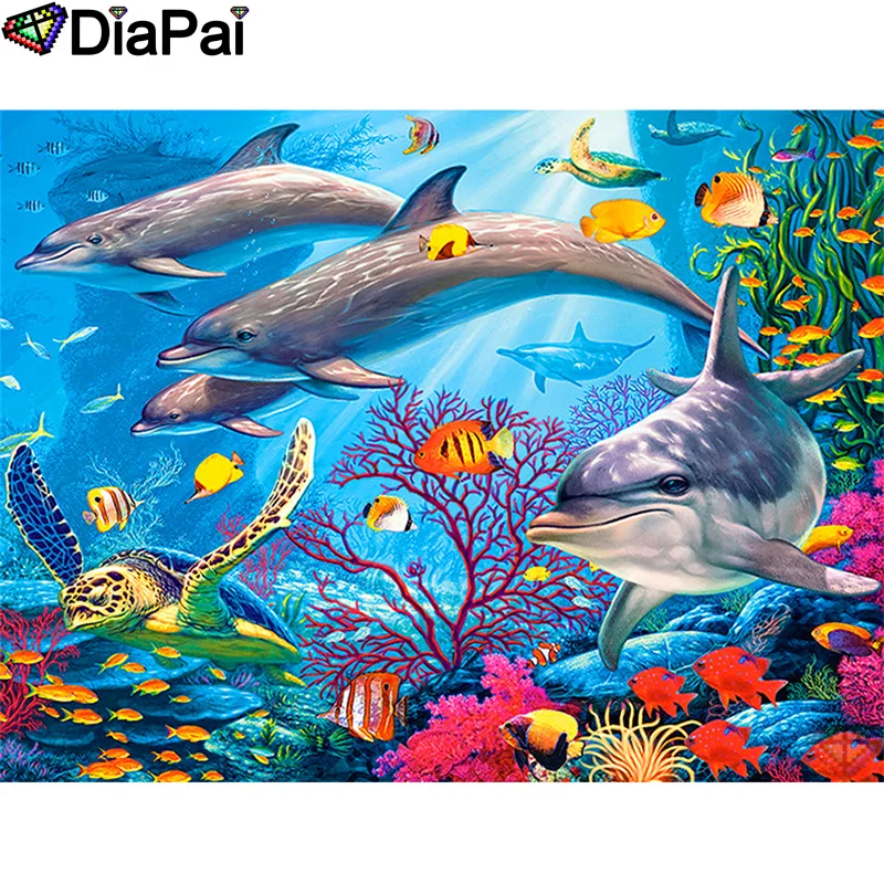 DIAPAI 100% полный квадратный/круглый дрель алмазная живопись 5D сделай сам