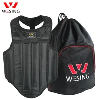 wesing chest protector with bag sanda martial arts boxing training chest guard vest body protector