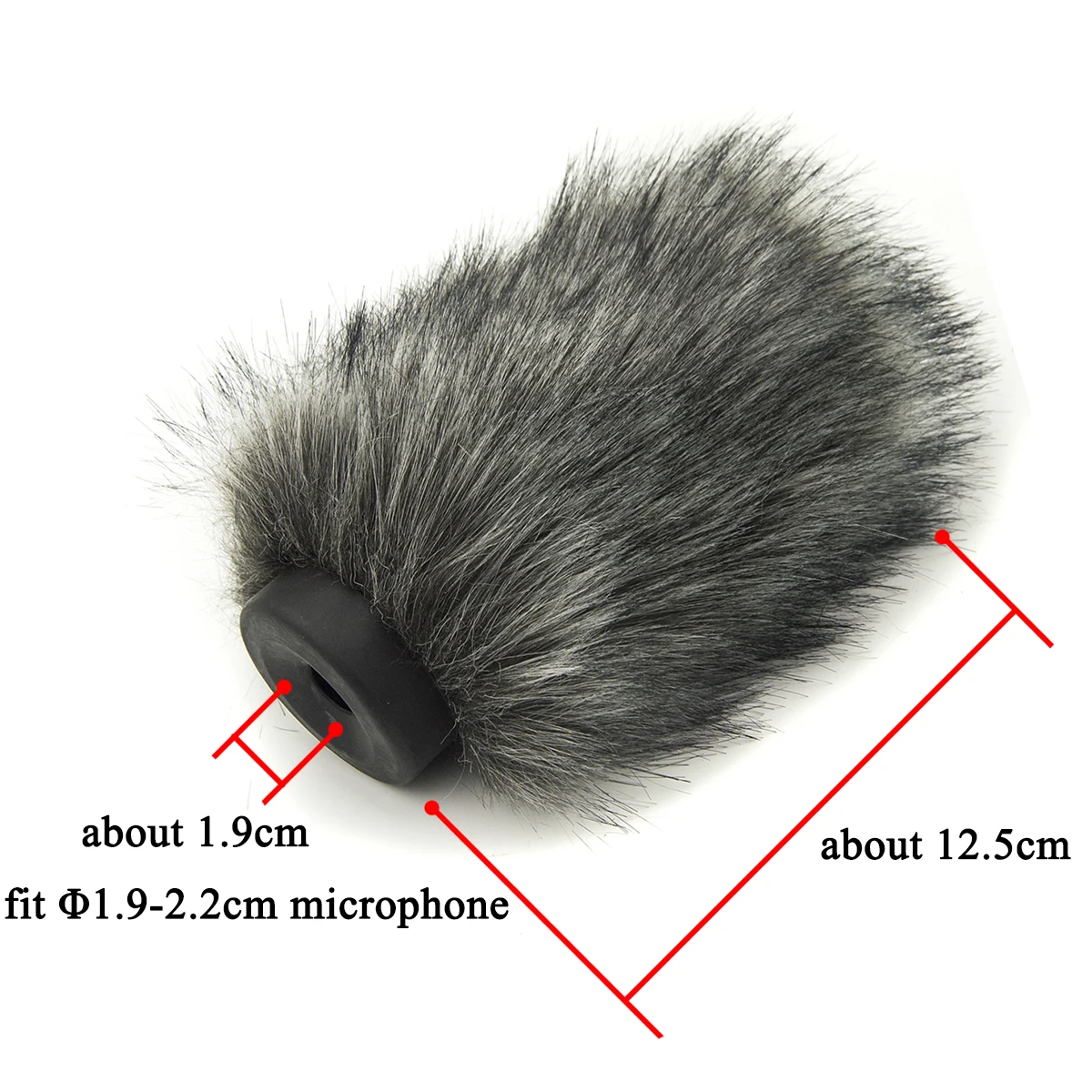 Coolvox MIC лобовое стекло муфта для лобового стекла для RODE VideoMic для Takstar SGC-598 MKE600 искусственный мех ветровой щит 12,5 см Deepth