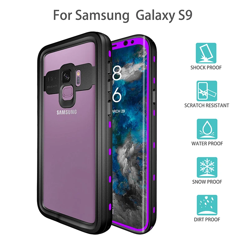 Alxun для samsung S9 чехол 360 градусов пылезащитный противоударный Чехол IP68 Дайвинг