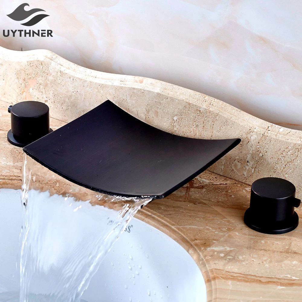 Uythner широко распространенный водопад смеситель для раковины в ванной комнате