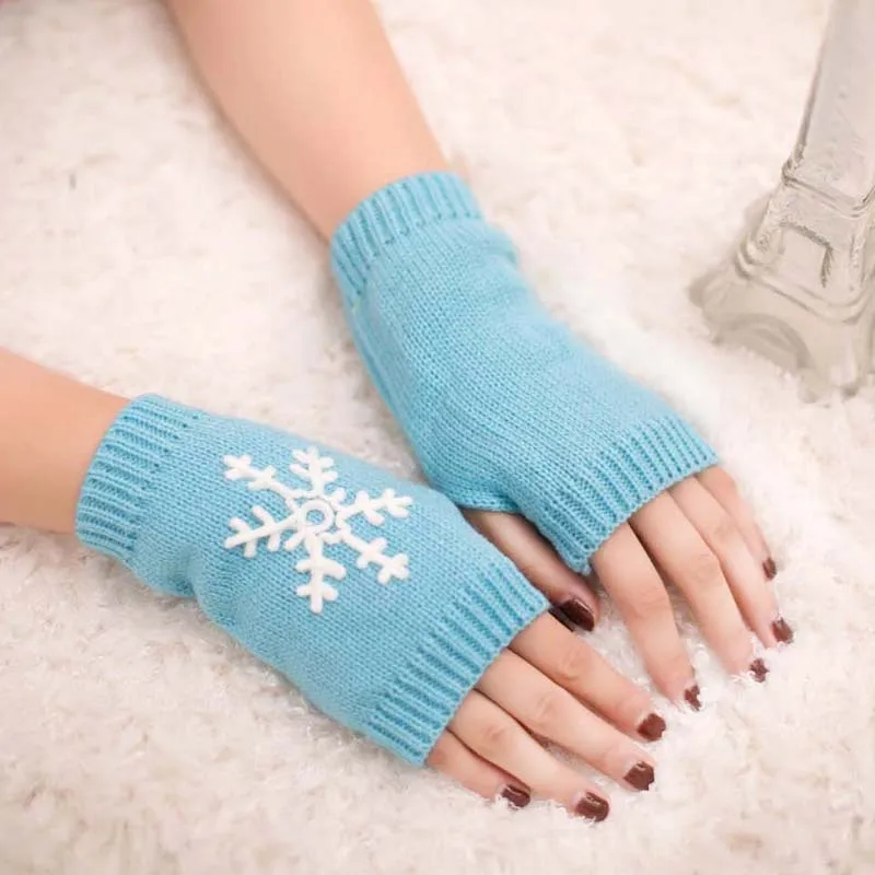 

Foreign trade hot button gloves new wool fingerless gloves wholesale half finger gloves half palm computer short gloves