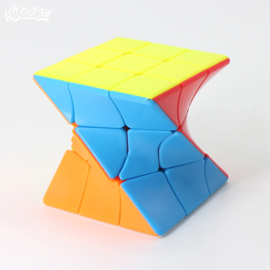 Извилистые 3x3 куб 3x3x3 Волшебные кубики специальные странные Форма головоломка цветной Развивающие игрушки для детей, волшебный куб - Цвет: Twisty Stickerless