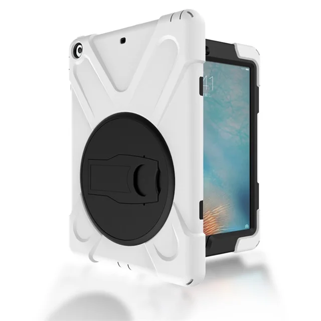 RYGOU для iPad Air Чехол детский безопасный Гибридный Броня противоударный сверхпрочный силиконовый Жесткий чехол для iPad Air 1 планшет защитный чехол - Цвет: Белый