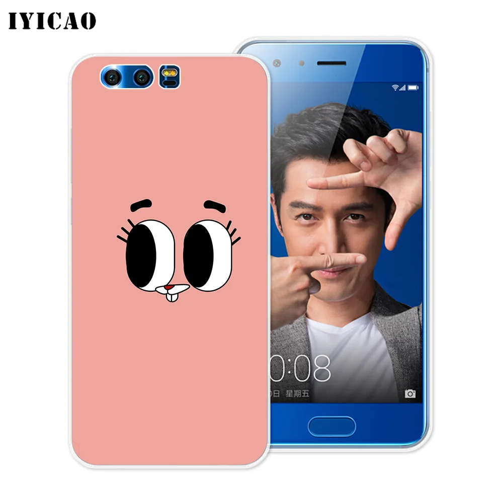 IYICAO кошачий смайлик мультяшный Мягкий силиконовый чехол для Huawei Y9 Y7 Y6 Prime 2018 Honor 8C