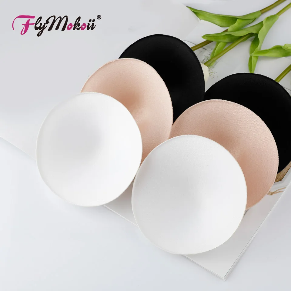 

Flymokoii 10 Pairs/Lot Chest Cups 1cm Thickness Insert Women Bra Padded Breast Enhancer Push Up Bikini Bra Pads for Swimsuit