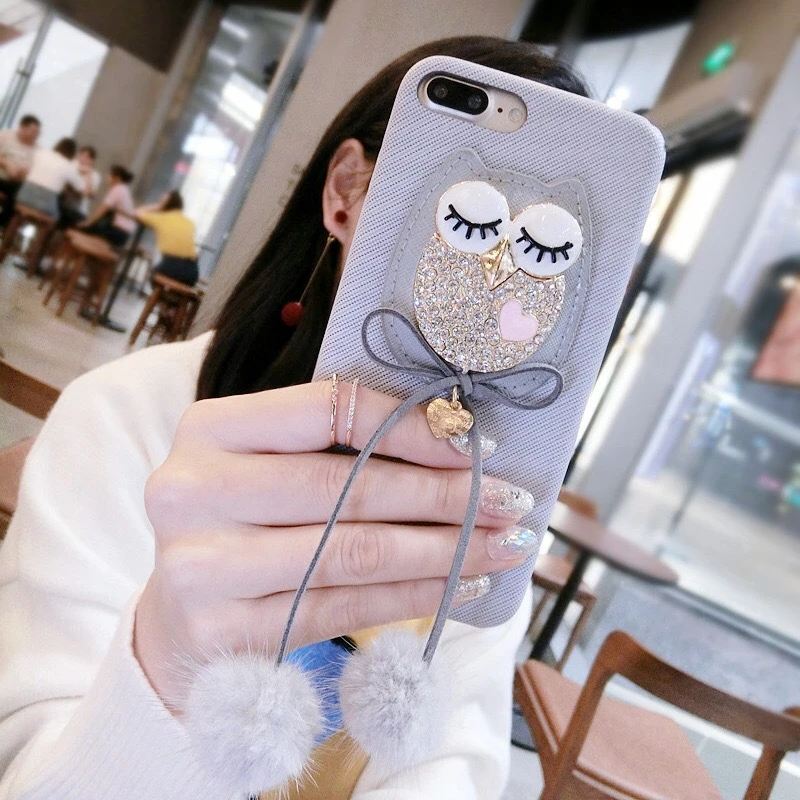 YESPURE Роскошная розовая сова ПУ задняя крышка чехол для телефона Iphone 6/6S Plus