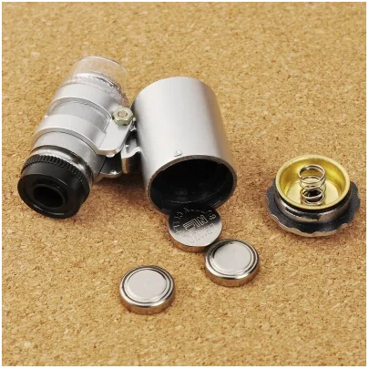 60X Мини Карманный Лупа Ручной Портативный ювелир микроскоп очки светодиодный