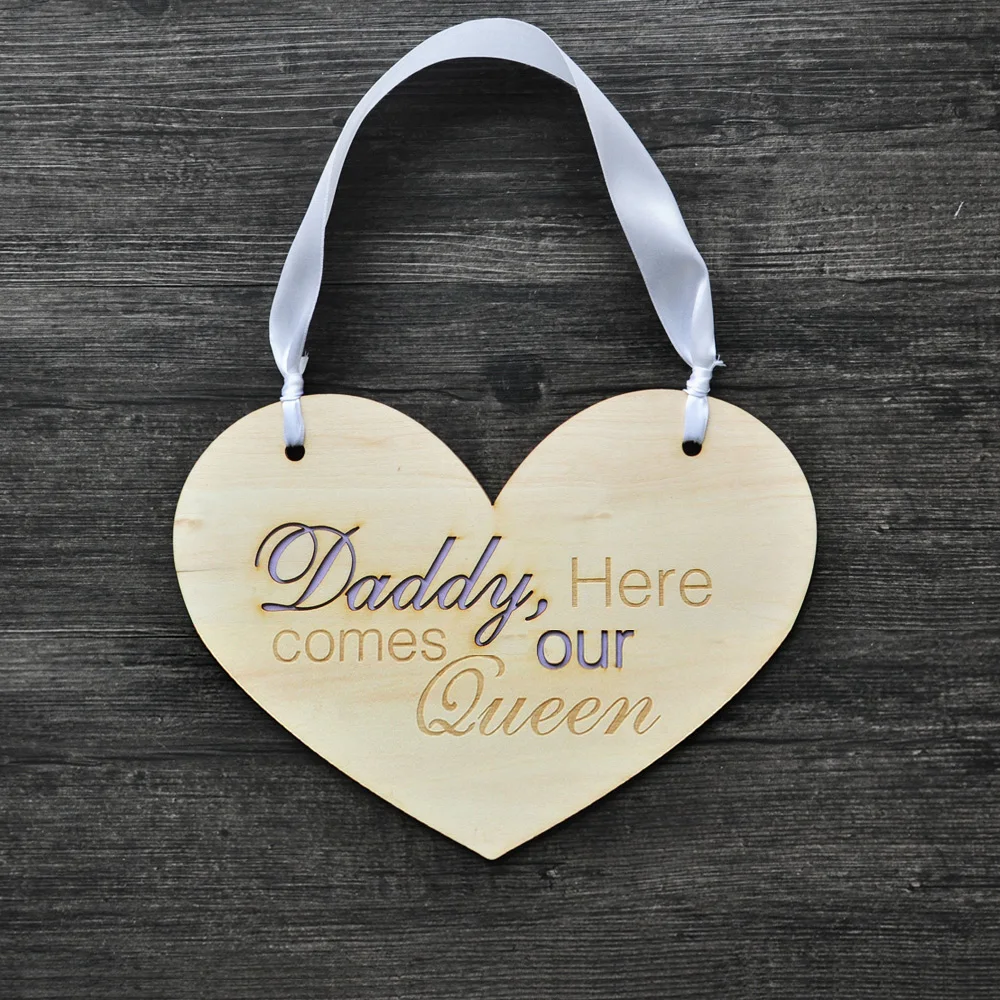 На заказ свадебное оформление деревенский деревянный знак в форме сердца папа