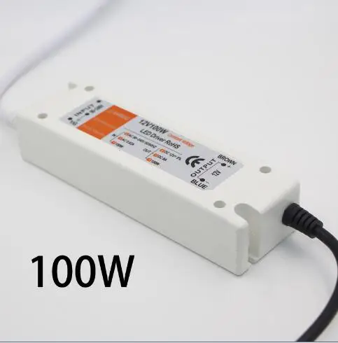 100w Светодиодный адаптер для драйвера переменного тока 110 В 220 В до 12 В 12 В Светодиодный источник питания трансформаторов для наружной светодиодной лампы 18 Вт 28 Вт 72 Вт 100 Вт - Цвет: 100w