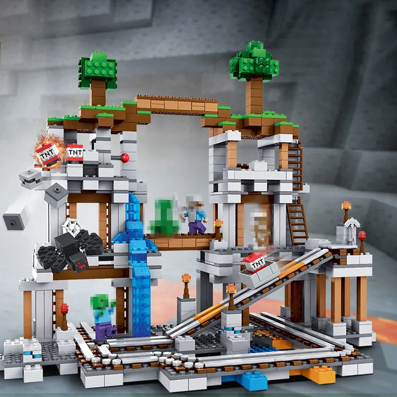 Legoings Minecrafted шахты 922 шт. кирпичи Набор строительных Конструкторы собраны