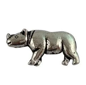 

120 шт. Тибетский серебристый цвет Rhinoceros разделительные бусины A16431