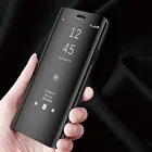 Чехол-книжка для Samsung Galaxy S8, S9 Plus, Note 8, 5, S6, S7 Edge, зеркальный, для Samsung Galaxy A3, A5, A7, J3, J5, J7 2017, A8 Plus 2018