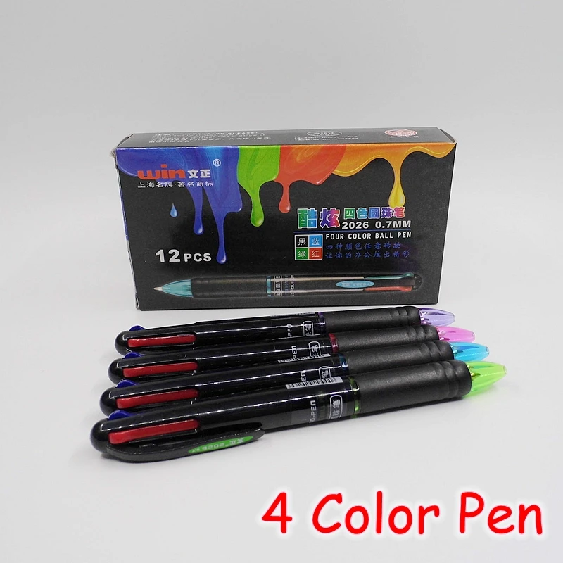 Милые школьные принадлежности 0 7 мм Мульти Цвет шариковая ручка 4 цвета s