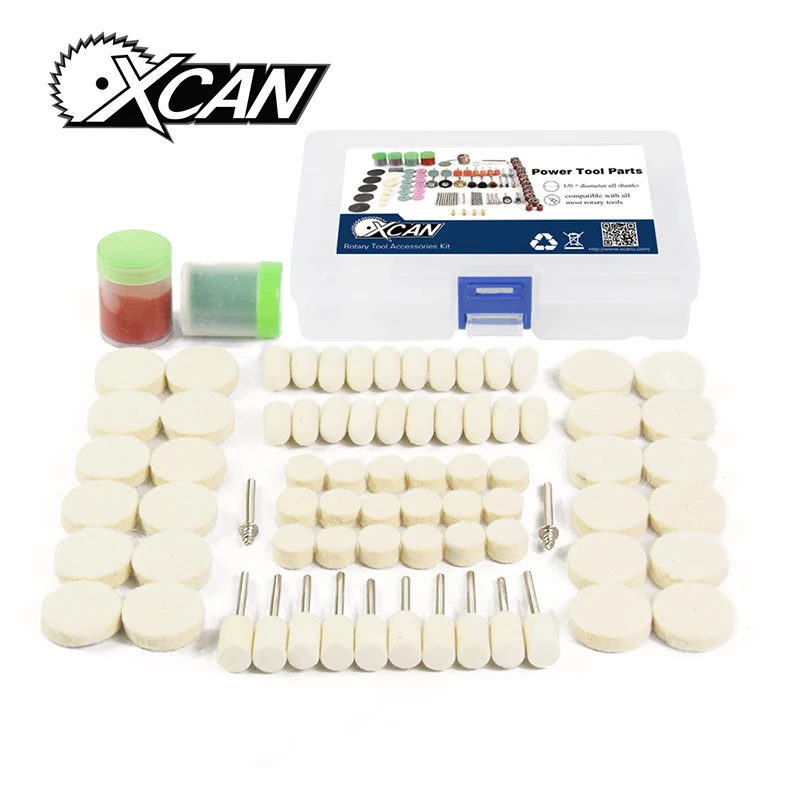 XCAN 76 шт./компл. Fit Dremel полировальный набор абразивный инструмент для дерева/matel работы