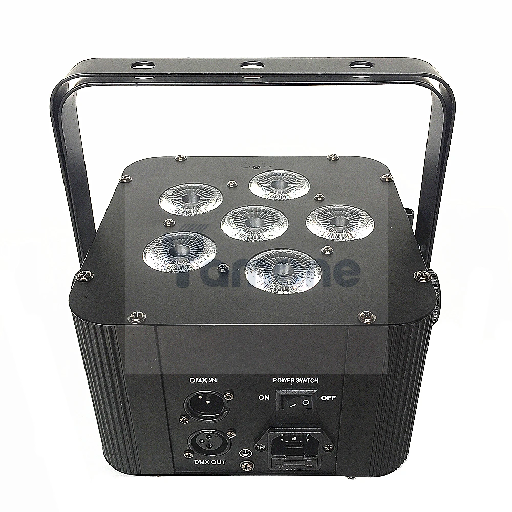 4x Беспроводной DMX свободу 6*18 Вт RGBWA + УФ 6In1 светодиодный Батарея плоский Par