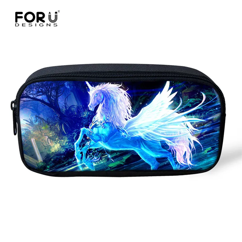 FORUDESIGNS/комплект школьных сумок для девочек и мальчиков, детский школьный рюкзак с единорогом для детей, студенческий рюкзак, школьный детский пенал для карандашей, Mochila - Цвет: XM1344K