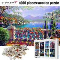 momemo garden puzzles for adults 1000 pieces wooden toys landscape jigsaw puzzle 1000 pieces wooden puzzle games for children
