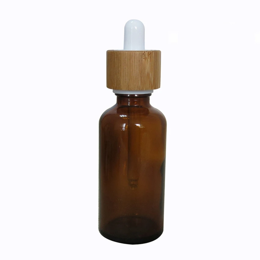 

156PCS 20ML Bamboo Refillable Glass Bottles With Dropper Essence Oil Lotion Bottle with Dropper Small Lotion Tube Containers