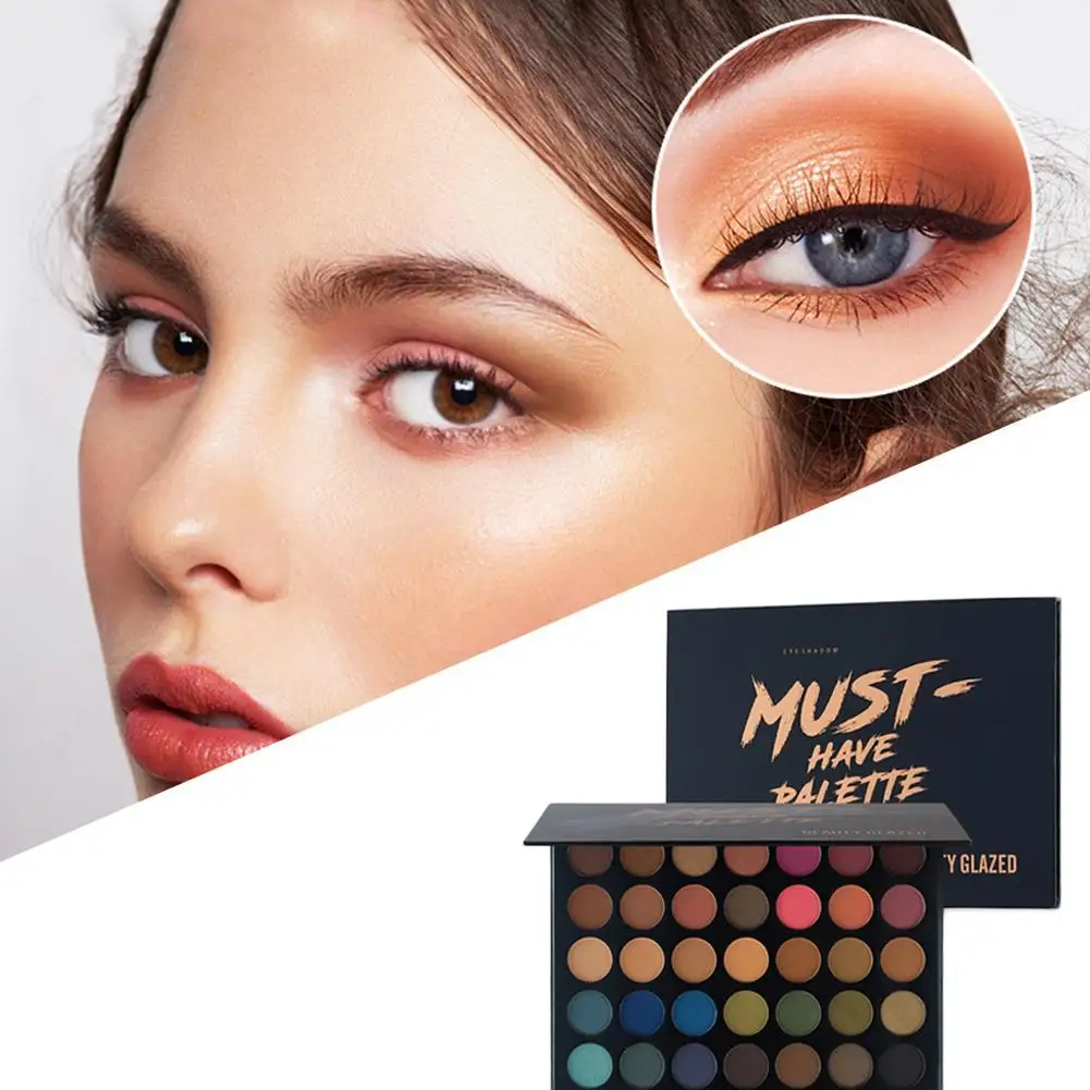 Матовые тени для век Beauty Glazed 35 цветов водостойкие матовые Smoky Eyes ежедневный