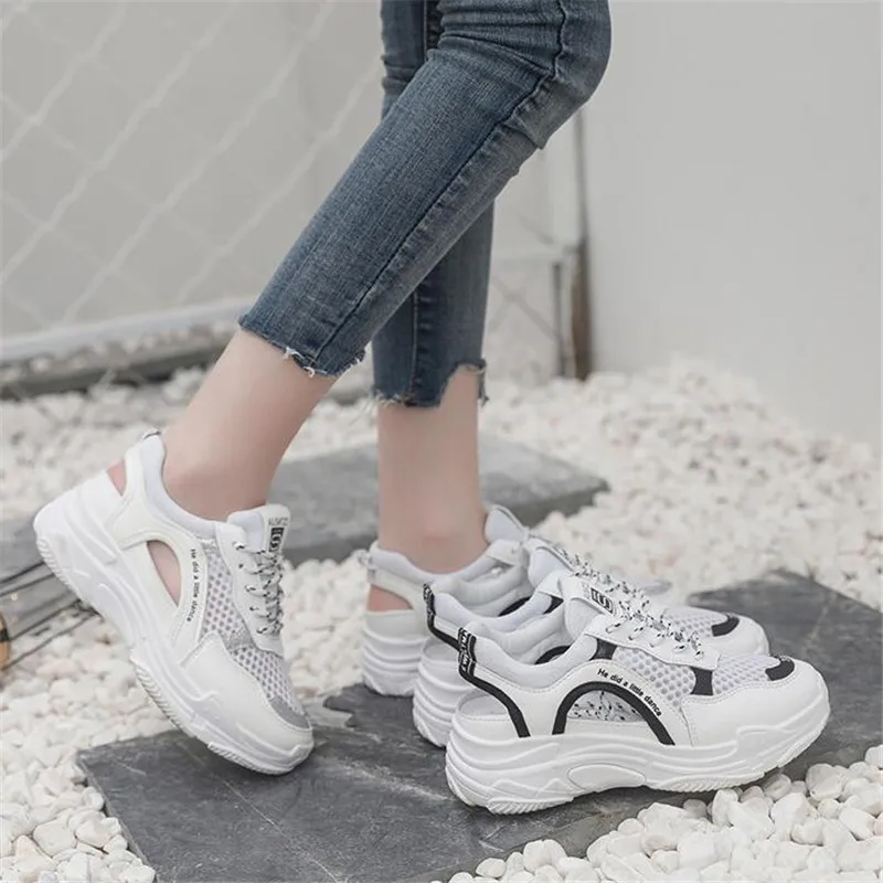 2019 Весенняя Новая женская повседневная обувь удобные дышащие женские кроссовки