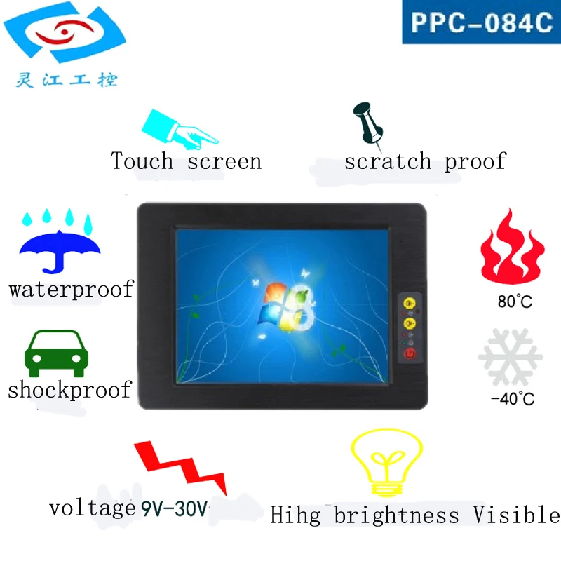Kaufen Hochwertige Touchscreen 8,4 Zoll Industrie-panel-computer Mini Lüfterloses Windows & Linux System