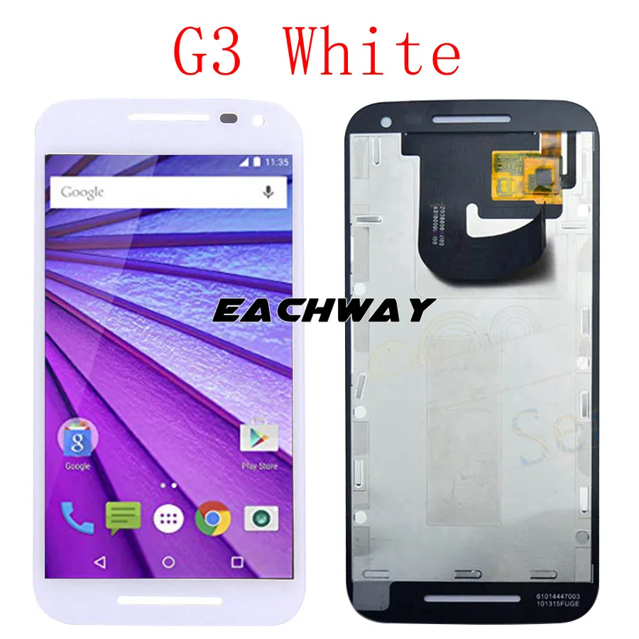 G3 White ЖК-дисплей для Motorola G2 Moto G3 Дисплей G 3rd Gen ЖК-дисплей XT1544 XT1550 XT1540 XT1541 XT1543 Сенсорный экран планшета G 2nd XT106 - Цвет: G3 White