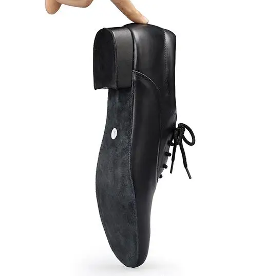 Soft suede sole Качественная мужская обувь для латинских танцев из воловьей кожи для мальчиков; Черный Каблук 2,5 см; Танцевальная обувь Chacha Tango; спортивная обувь для мужчин - Цвет: Soft suede sole