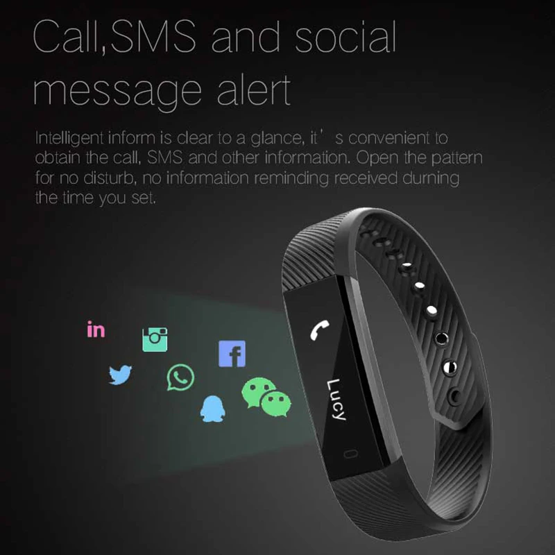 Classic Smart Bracelet Fitness Tracker Step Counter Activity Monitor Band Alarm Clock Vibration Wristband smartband # B3 | Электроника