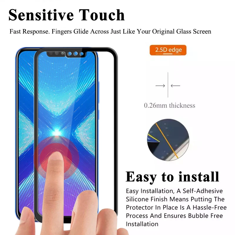 Бронированный лист на для huawei Honor 8X закаленное стекло Max 8xmax защита экрана X8 8C Защитная 8A Броня Xonor 8 X Mah Honer C8