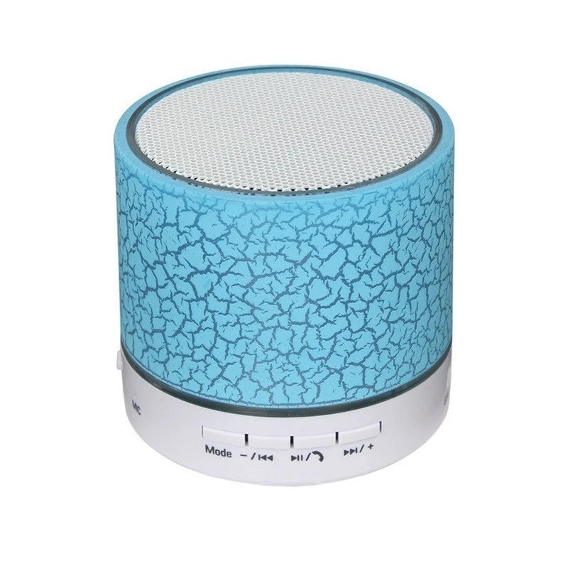 LED портативные беспроводные мини Bluetooth колонки с TF USB FM микрофоном музыка синего