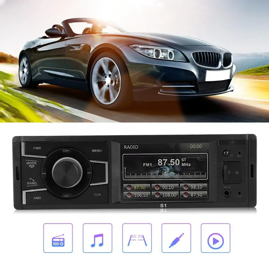Автомобильный MP3 плеер 3 2 дюймов HD BT стерео радио mp3 музыкальный в тире FM