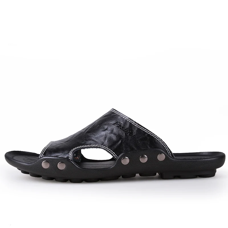 Summer Men Sandals Plus Big Shoes Soft Breathable Beach Casual Outdoor Quality Leather Slippers For Man Flip Flops Zapatos | Обувь