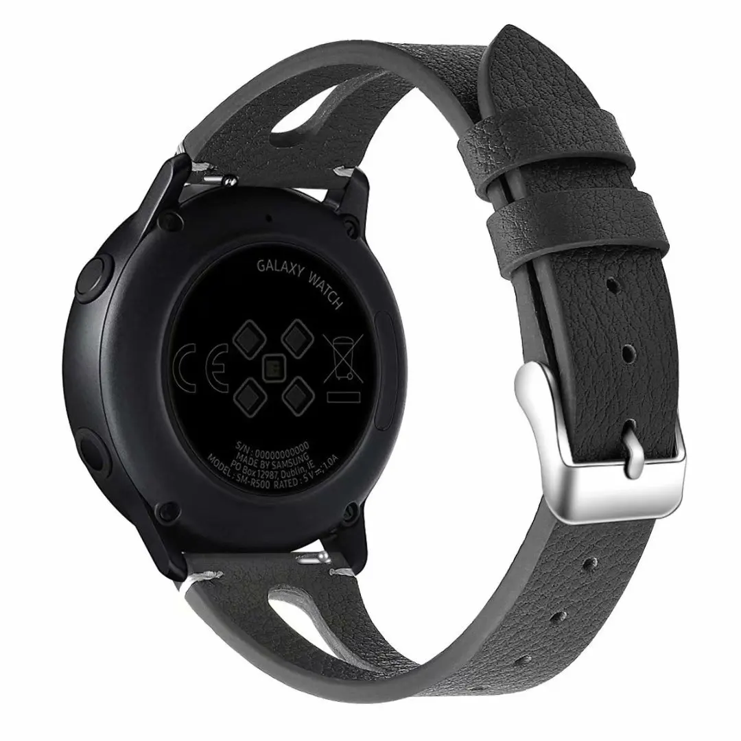 Ремешок из натуральной кожи для Samsung Gear S2 S3 Galaxy Watch Active 42 мм 46 20 22 браслет наручных