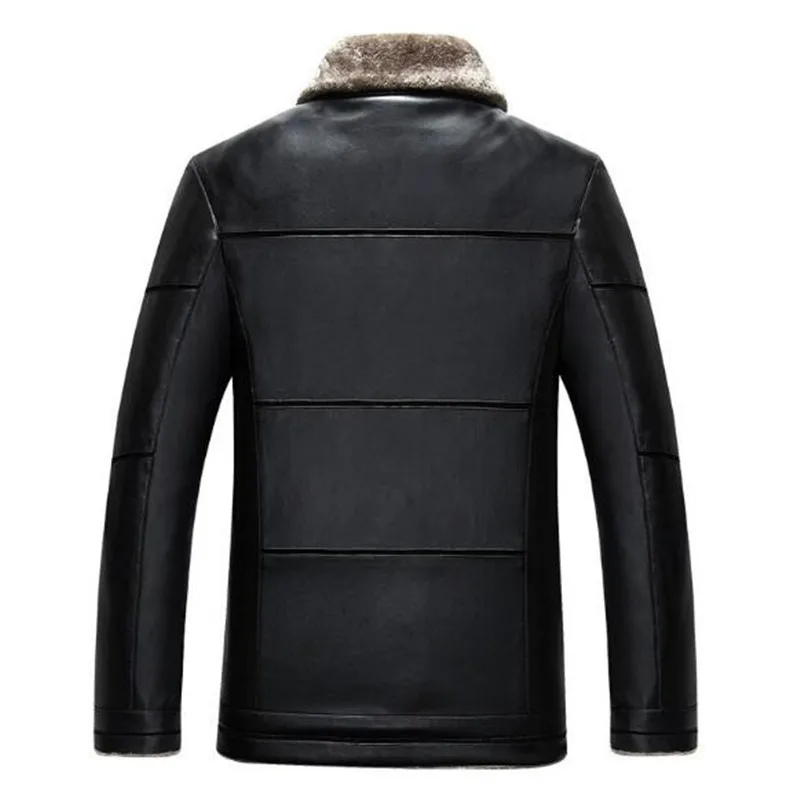 Новое поступление 2017 г. зимние мягкие куртка из искусственной кожи Для мужчин