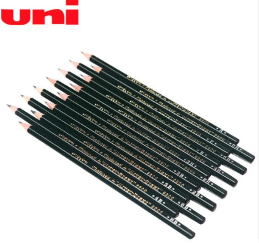 24 шт. Uni Mitsubishi 9800 пенал для письма и черчения H 2H 3H 4H 5H 6H 7H 8H HB F B 2B 3B 4B 5B 6B 7B 8B 9B 10B