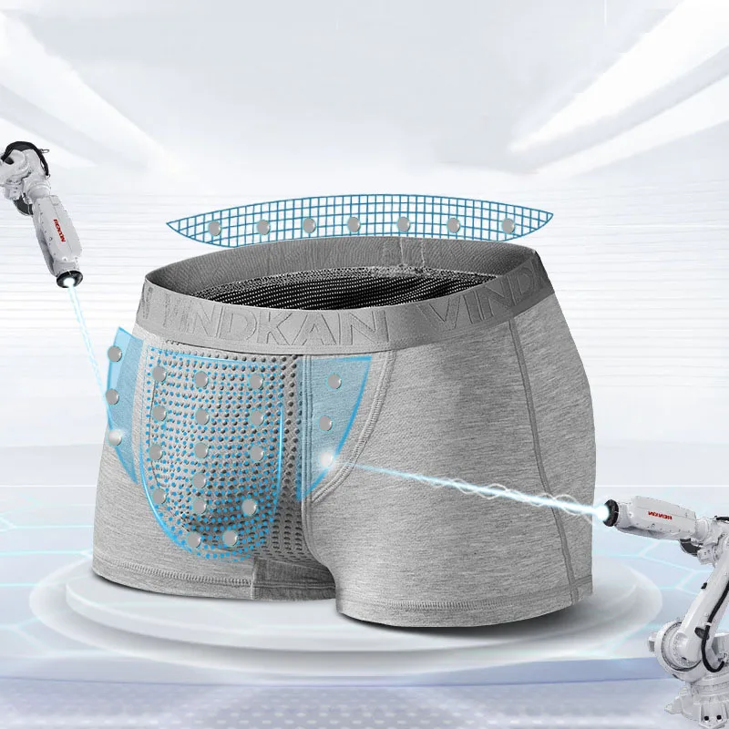 3 Pieces Shorts Male Underwear Mens Sexy Magnetic Therapy Boxer Shorts Health Care Underwear Breathable Casual Boxer Panties 06