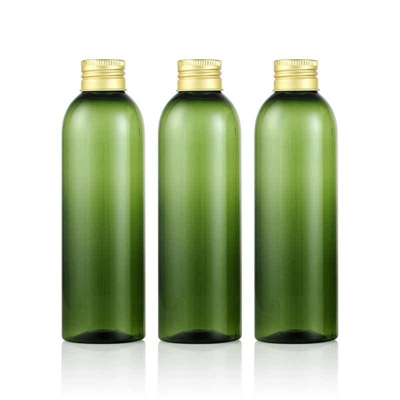 Empty Plastic Container Bottle 200ml Essential Oil Packaging Shower Gel Bottles Screw Aluminum Top Cap Refillable Makeup | Красота и