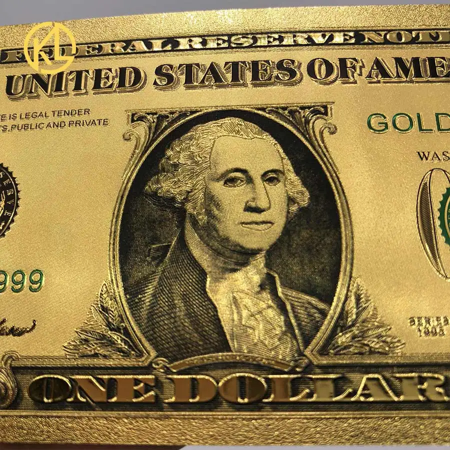 10 шт./лот Америка 1 доллар США Золотой банкнот для Коллекционная модель