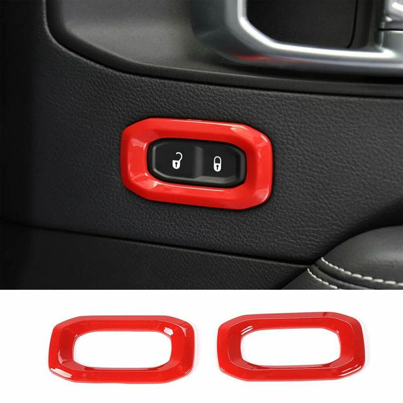 Крышка кнопки переключателя дверного замка для 2018 Wrangler JL высокого качества |