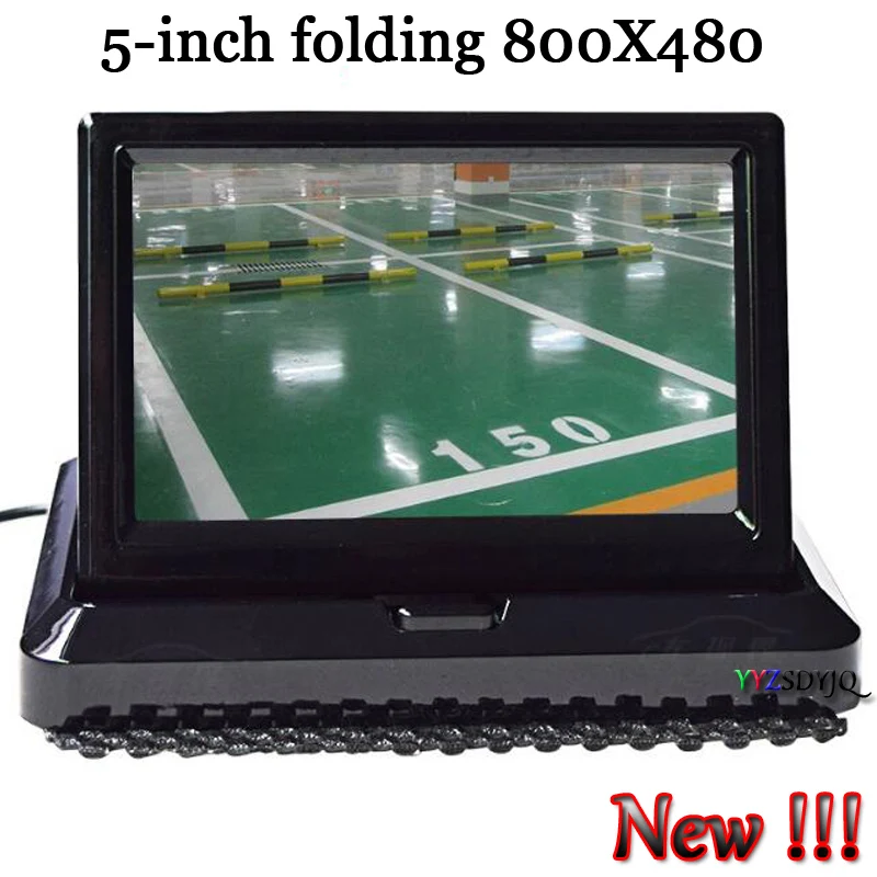 Newest Wireless 5 Inch TFT LCD Car Folding Monitor Screen For Reverse Camera Parking System assistance YYZSDYJQ |