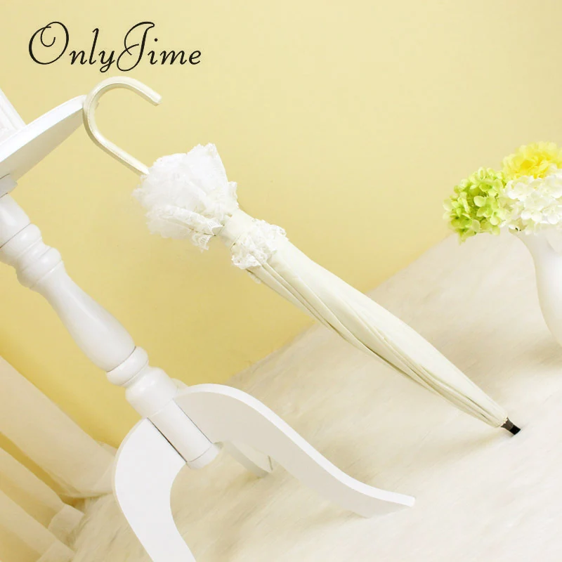 Only Jime Lace Long Handle Umbrellas Sun Women Double Layer Band Windproof Umbrellas High Quality Lace Flower Umbrella Rain Gear