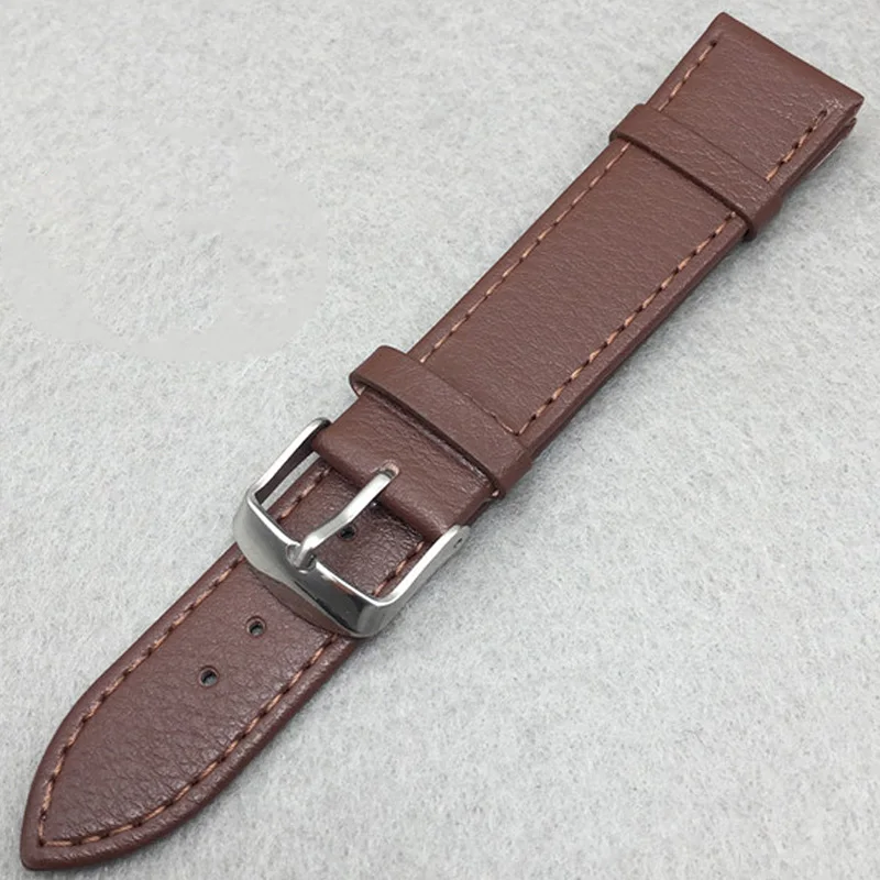 Натуральная кожа Смотреть Straps14mm 16 мм 18 мм 20 мм 22 мм черный темно-коричневый Для женщин Для мужчин корова кожаный ремень часы группа ремень с пряжкой - Цвет ремешка: Coffee
