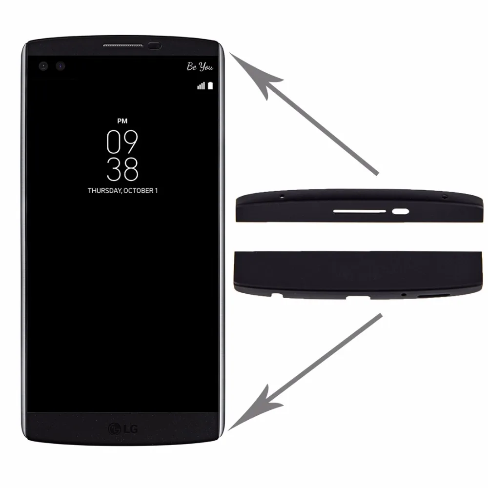 Передняя крышка корпуса(верх+ низ) с клеем для LG V10