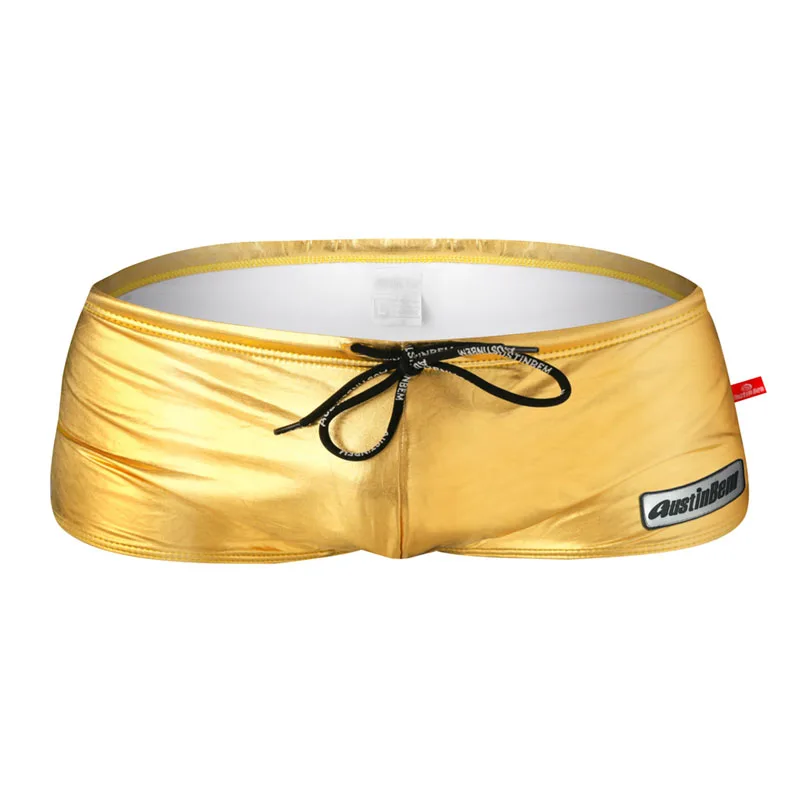 gold Swimwear Men Sexy Swimming Trunks Swim Briefs Maillot De Bain Homme Boxer Bathing Suit Swimsuit Surf Beach Wear Board Shorts - Цвет: gold