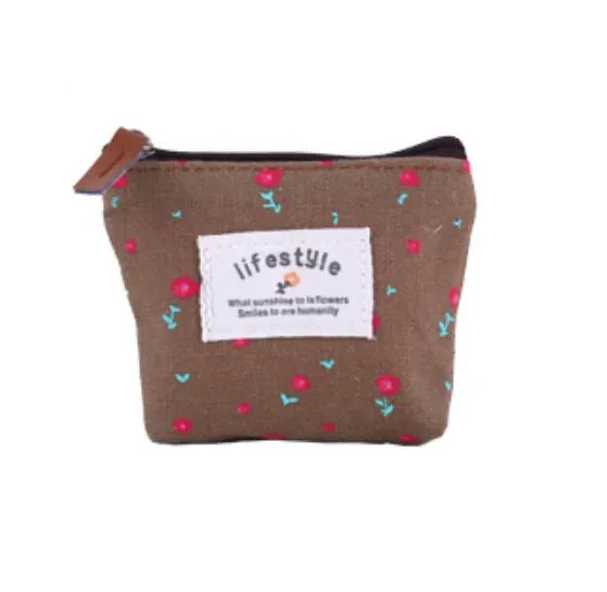 2 шт. мини дамы кошелек бумажник тонкая ткань карты сумка Женская молнии мило