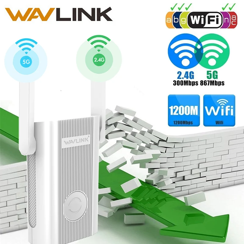 Wavlink WiFi Range удлинитель повторитель 1200 Мбит/с усилитель сигнала 2,4G+ 5 ГГц двухдиапазонный wifi усилитель повторитель/беспроводная точка доступа