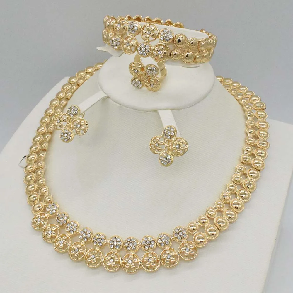 Новая Мода Дубай ювелирный набор африканские бусы ювелирные изделия нигерийский