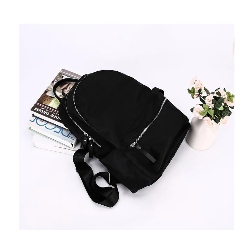 Begutest Designer Black Backpacks For Women Nylon Girls Vintage Female Casual Backpack School Bags BookBag | Багаж и сумки