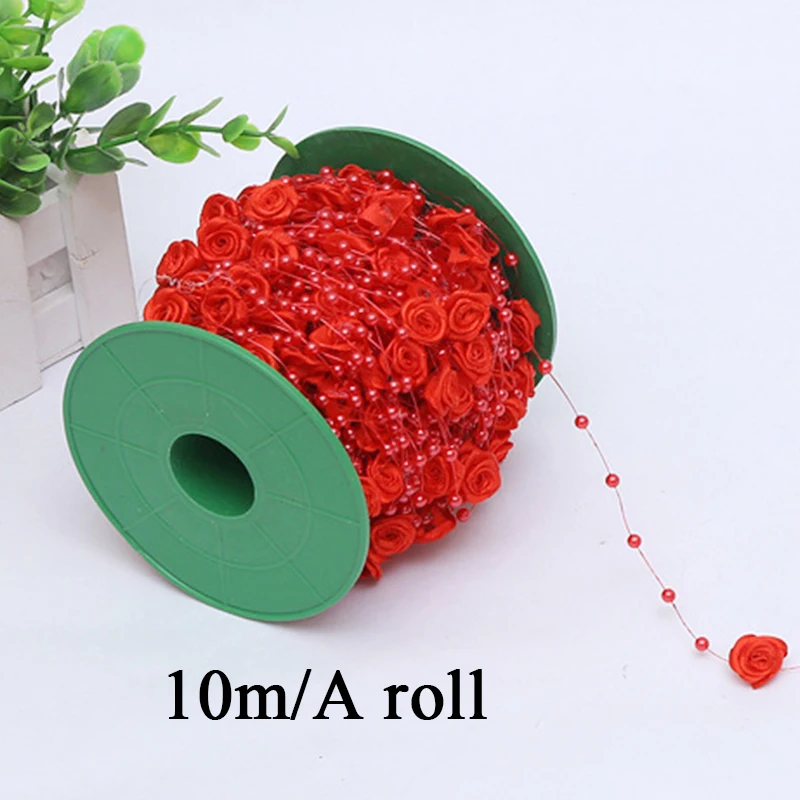 5 метров бежевый/белый цвет Роза искусственный цветок искусственная гирлянда для